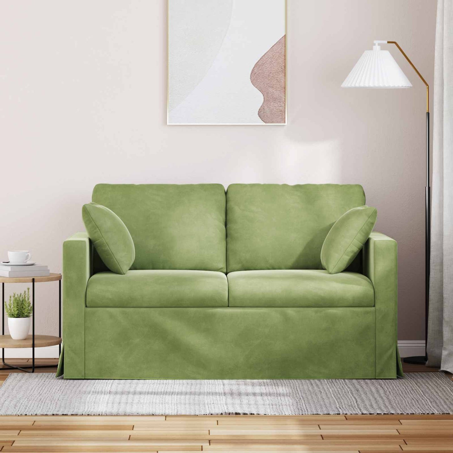 Canapea Verde deschis 138 x 78 x 80 cm Catifea
