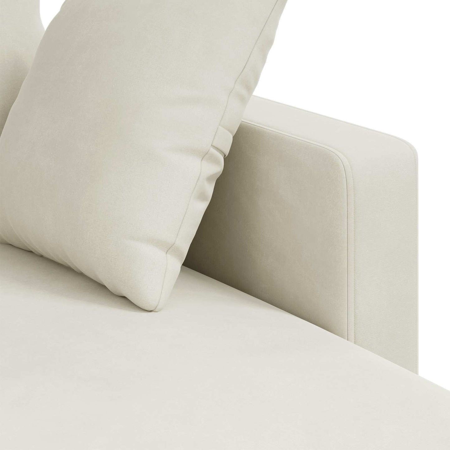 Canapea Crem 198 x 134 x 80 cm Catifea