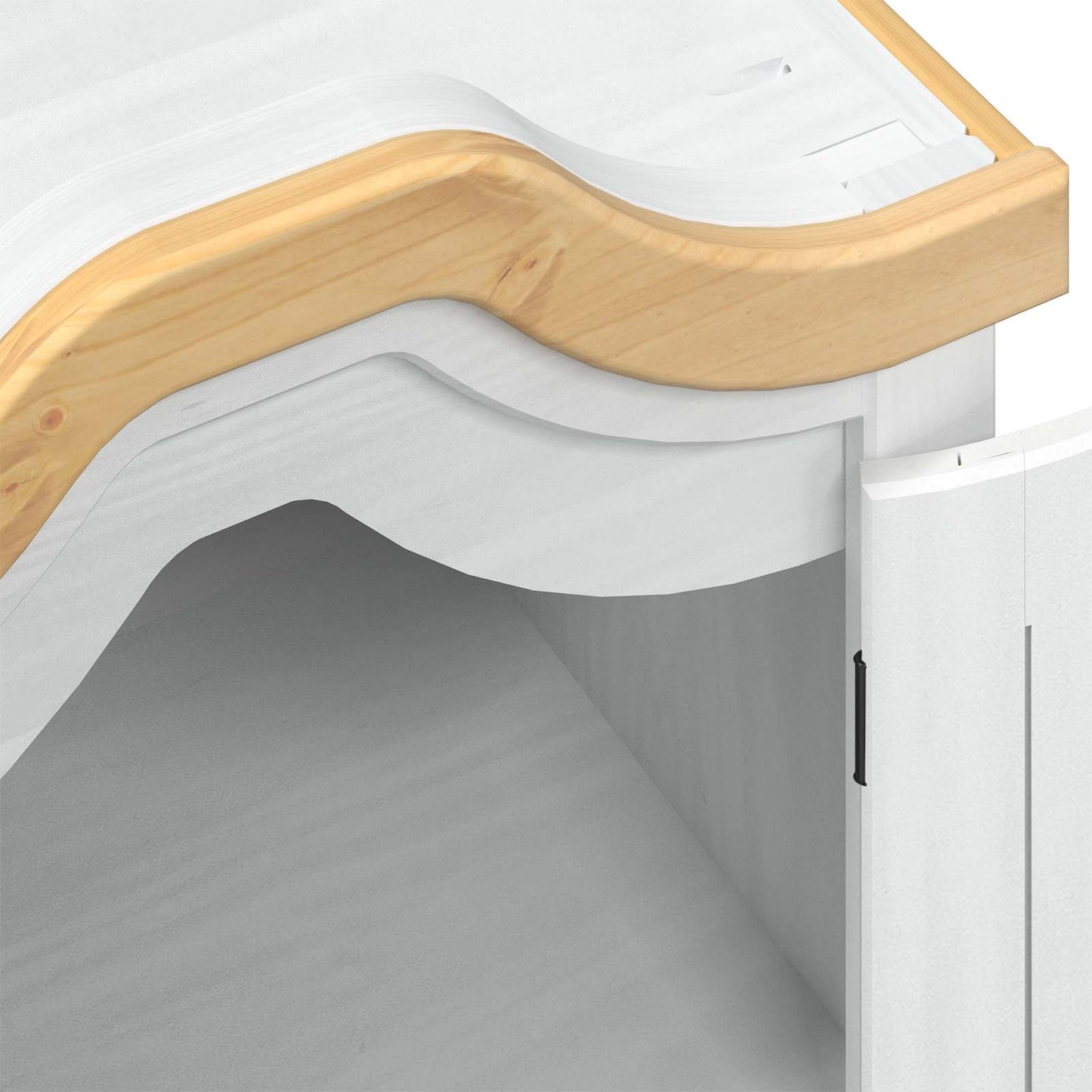 Dulapuri cu raft cu ușă Alb 55 x 52 x 170 cm Lemn de pin masiv