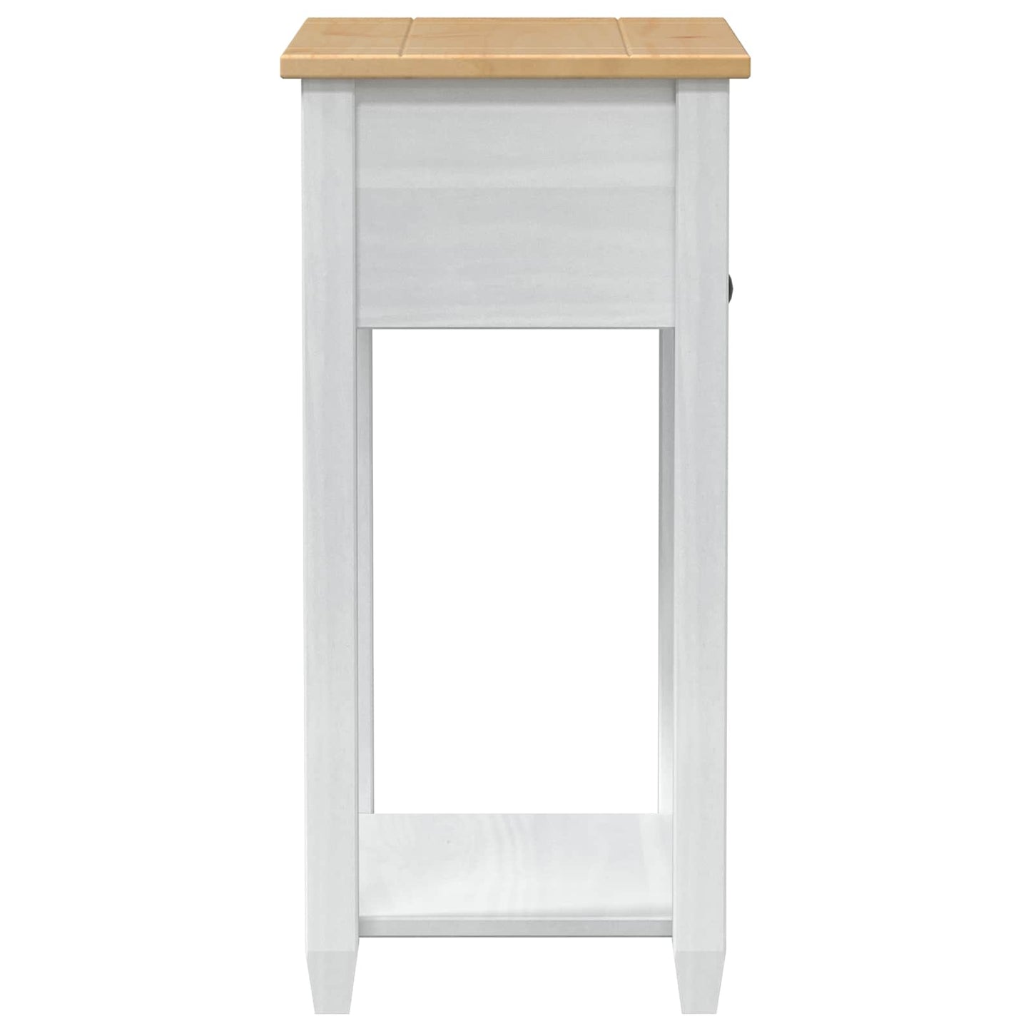 Masă consolă cu sertar Alb 55 x 35 x 73 cm Lemn de pin masiv