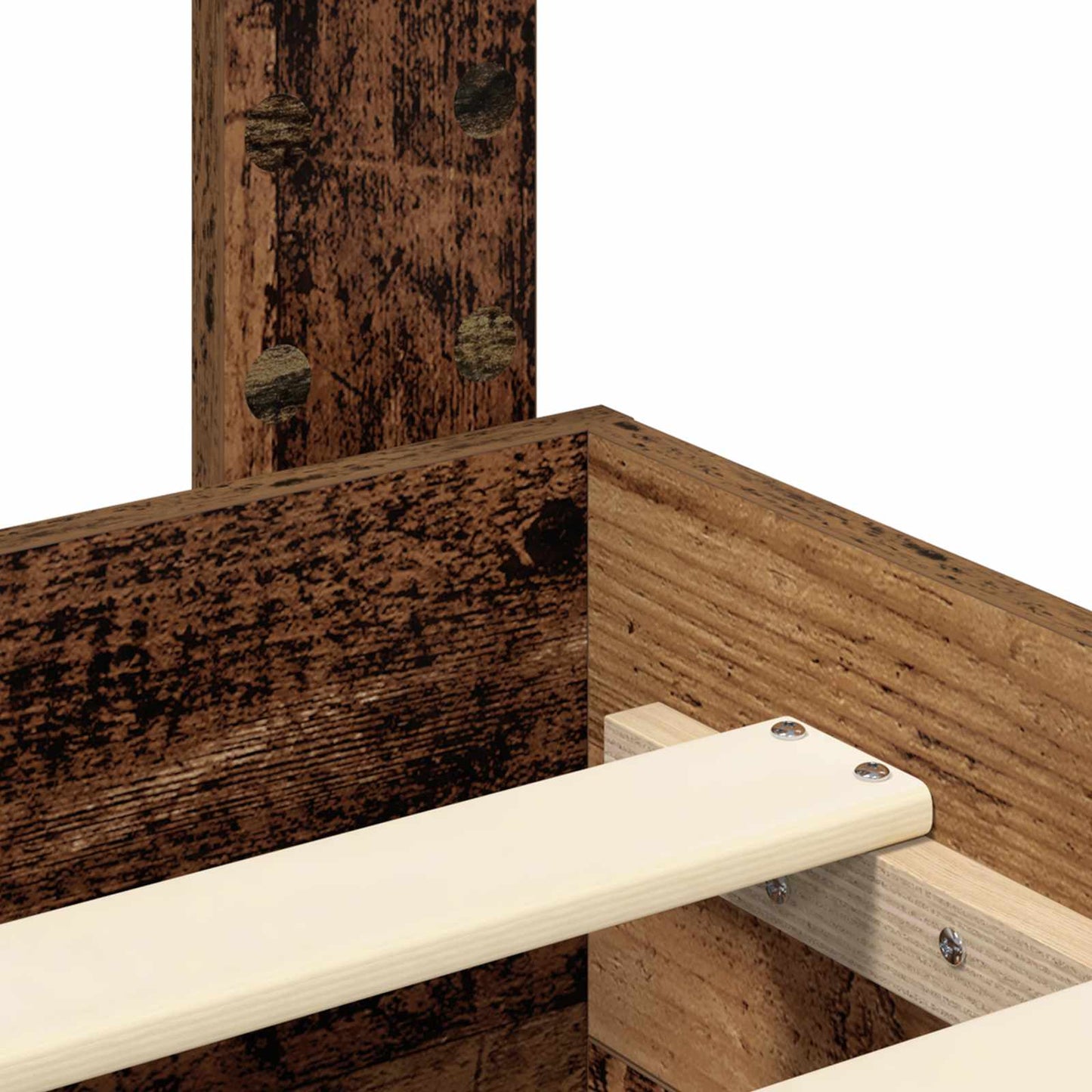 Cadru de pat cu headboard Lemn vechi 120 x 190 cm Lemn compozit