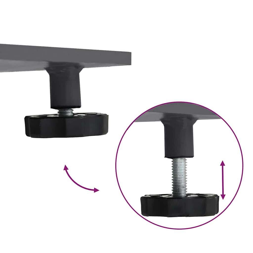 Bază pentru umbrelă Gri închis 100 x 100 x 4 cm Oțel