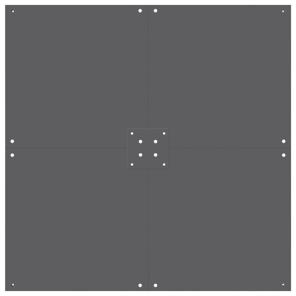 Bază pentru umbrelă Gri închis 100 x 100 x 4 cm Oțel