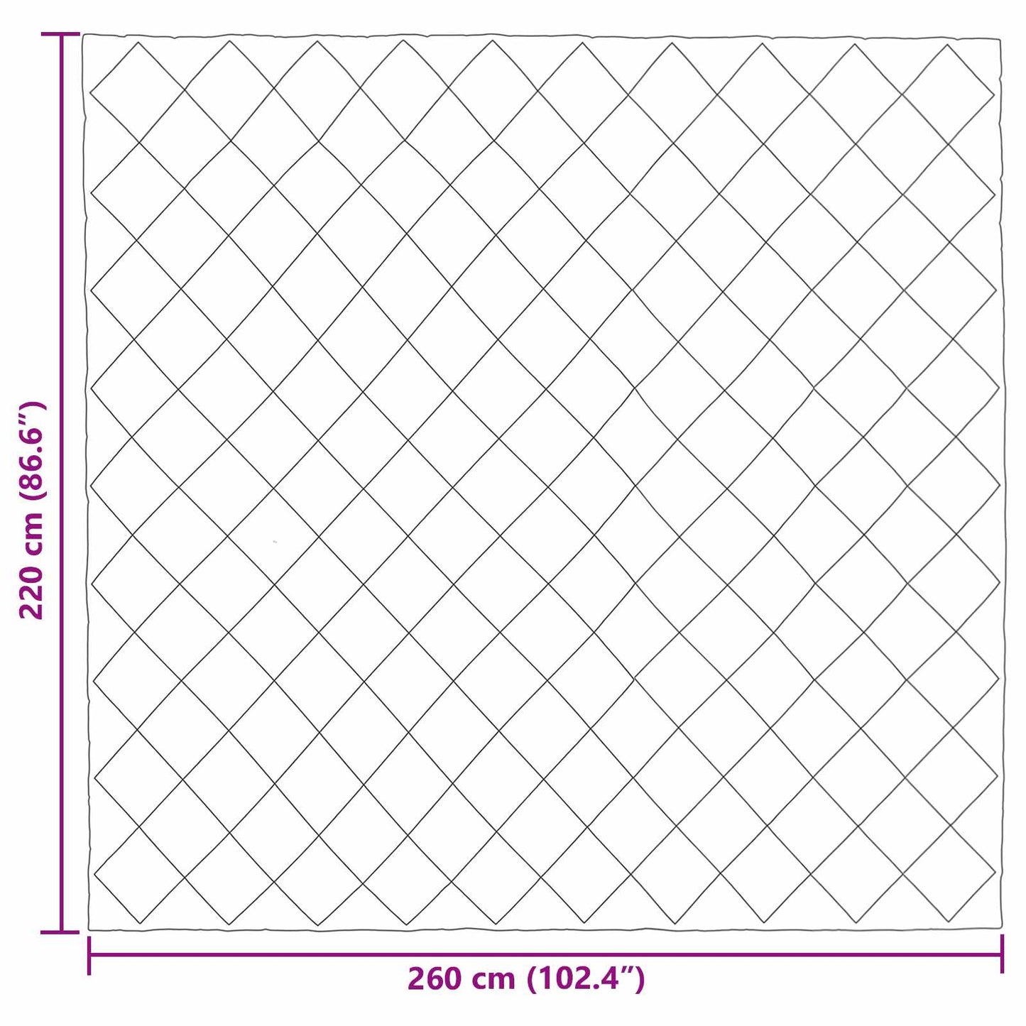 Pilotă de vară Verde și Antracit 220 x 260 cm Microfibră