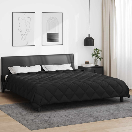 Duvet de iarnă Negru 220 x 200 cm Microfibră