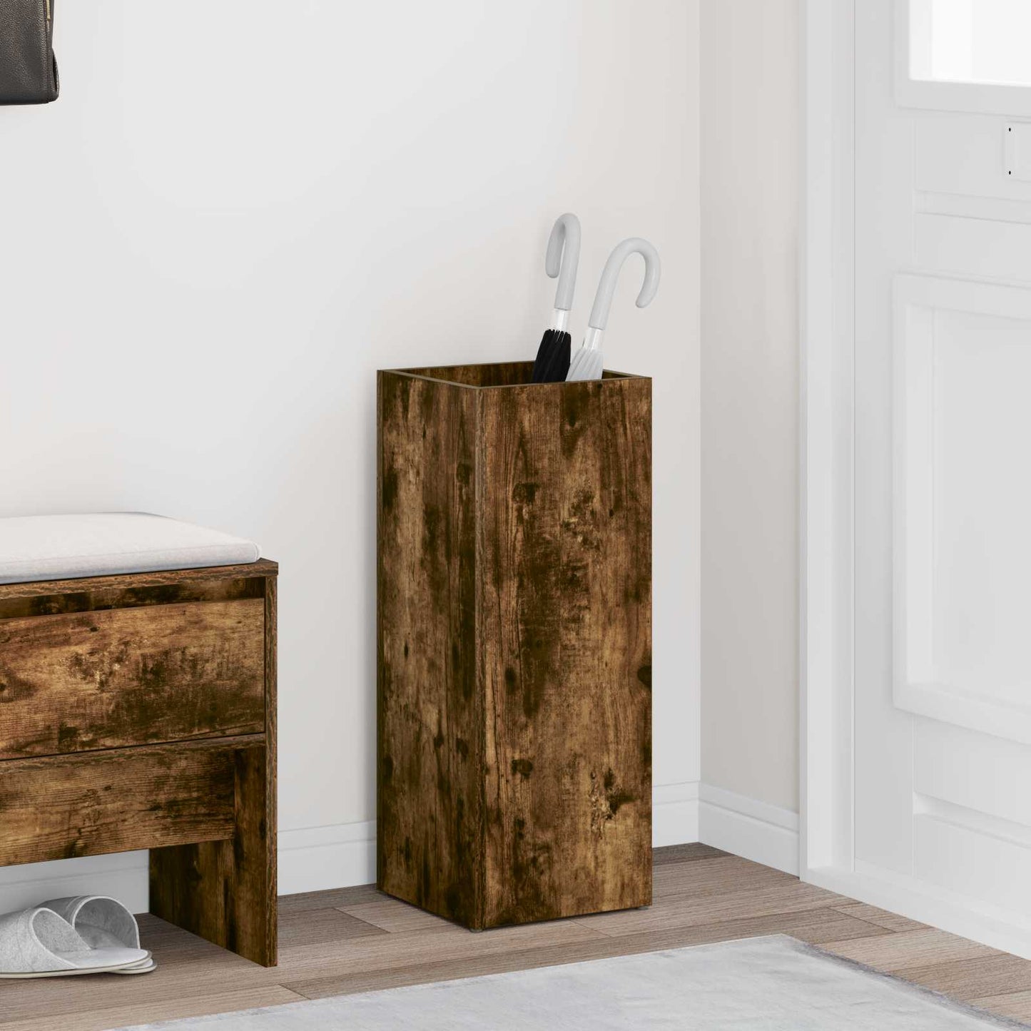 Suport pentru umbrele Stejar fumuriu 25 x 24,5 x 64 cm