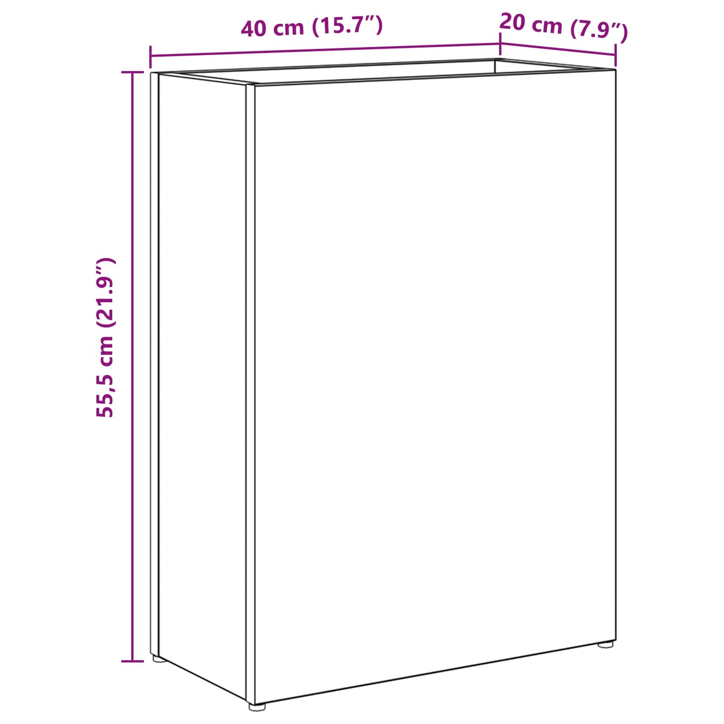 Suport pentru umbrele Stejar fumuriu 40 x 20 x 55,5 cm
