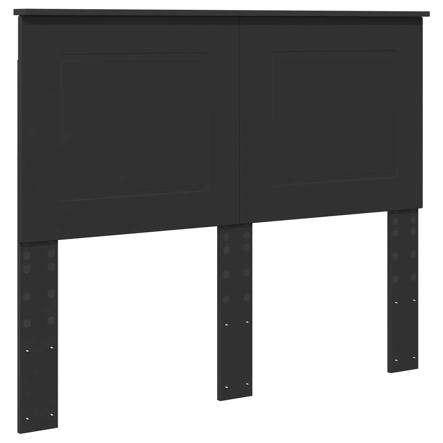 Cadru de pat cu headboard Negru 135 x 190 cm Lemn compozit