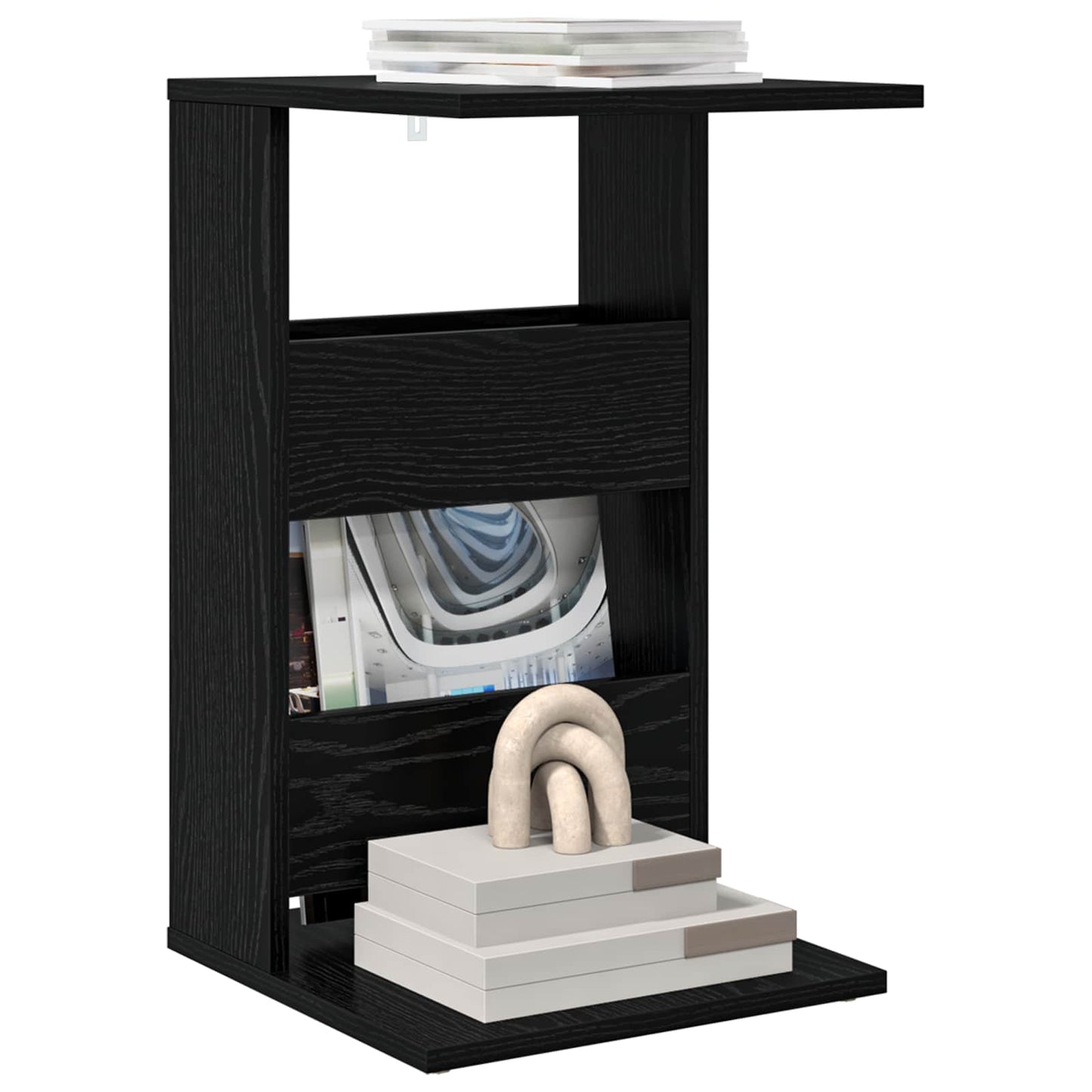 Masă laterală Stejar Negru 40 x 35 x 60,5 cm Lemn compozit