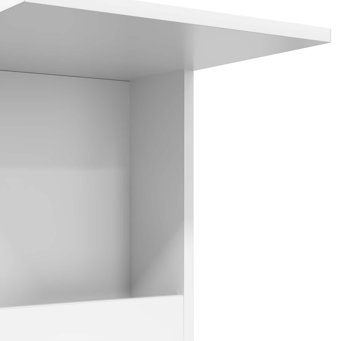 Masă laterală cu roata Alb 40 x 35 x 60 cm Lemn compozit