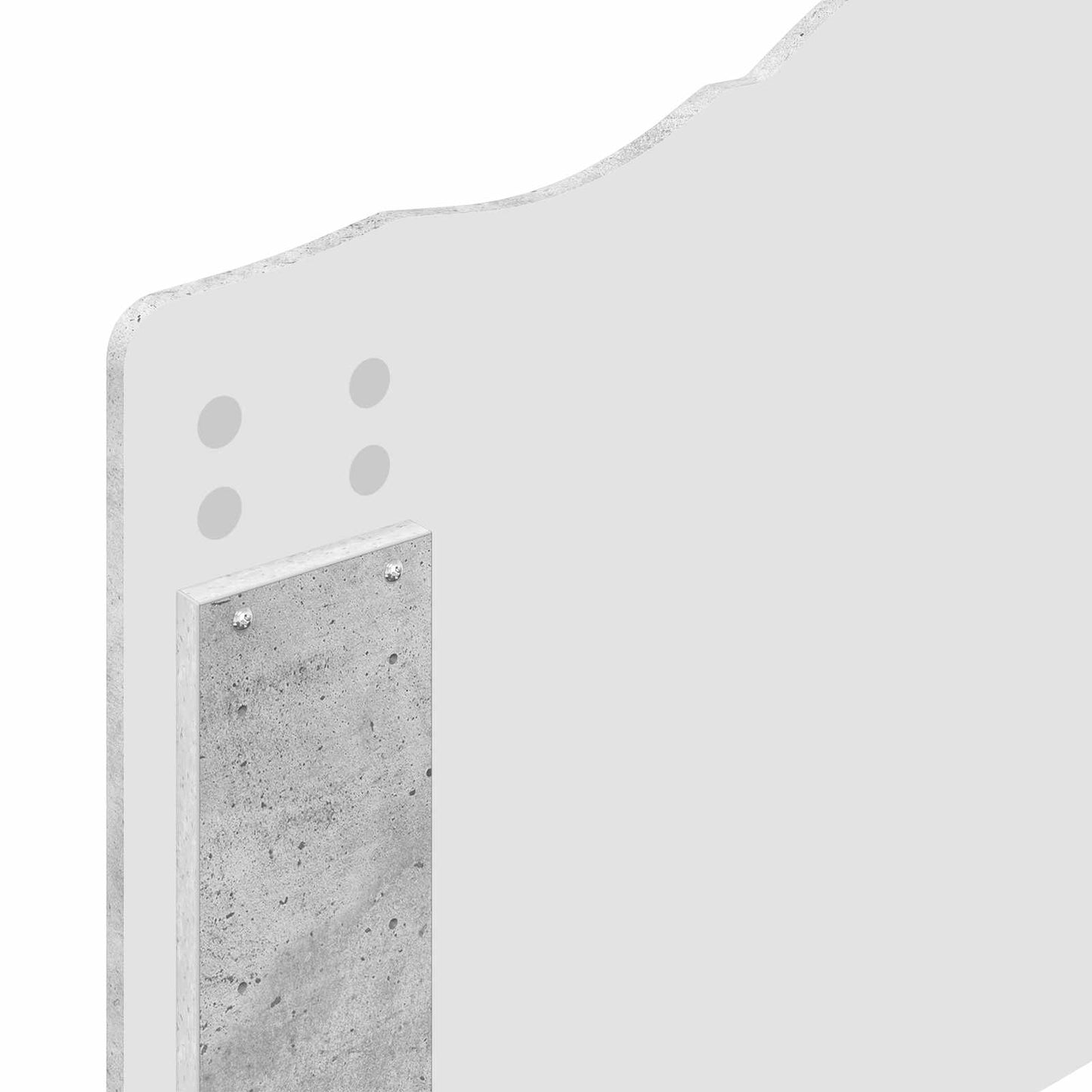 Cadru de pat Gri Concret 100 x 200 cm Lemn de pin masiv