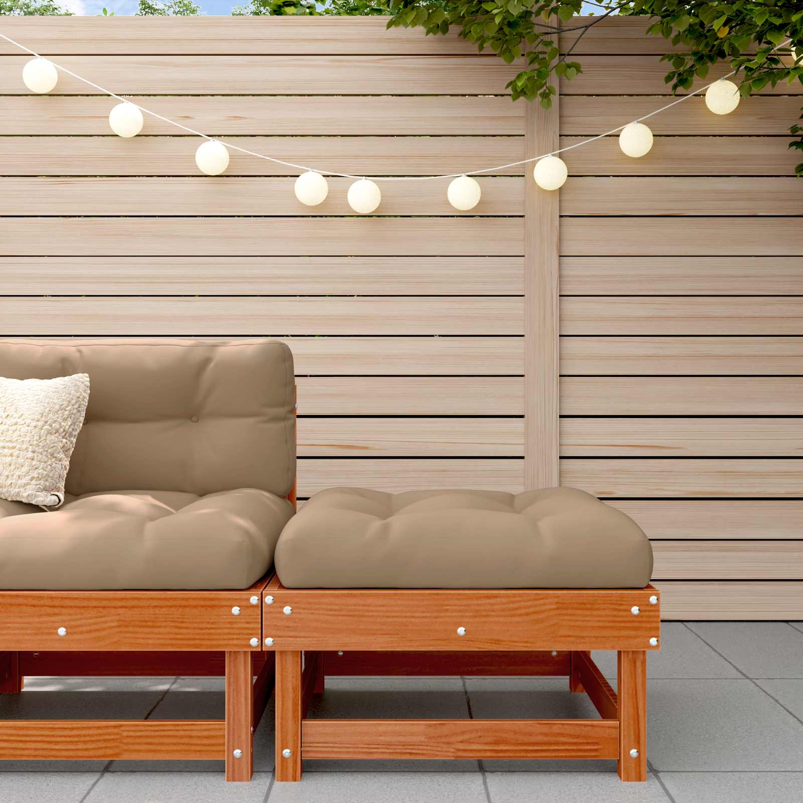 Suport pentru picioare de grădină Lemn masiv de pin Maro Ceară