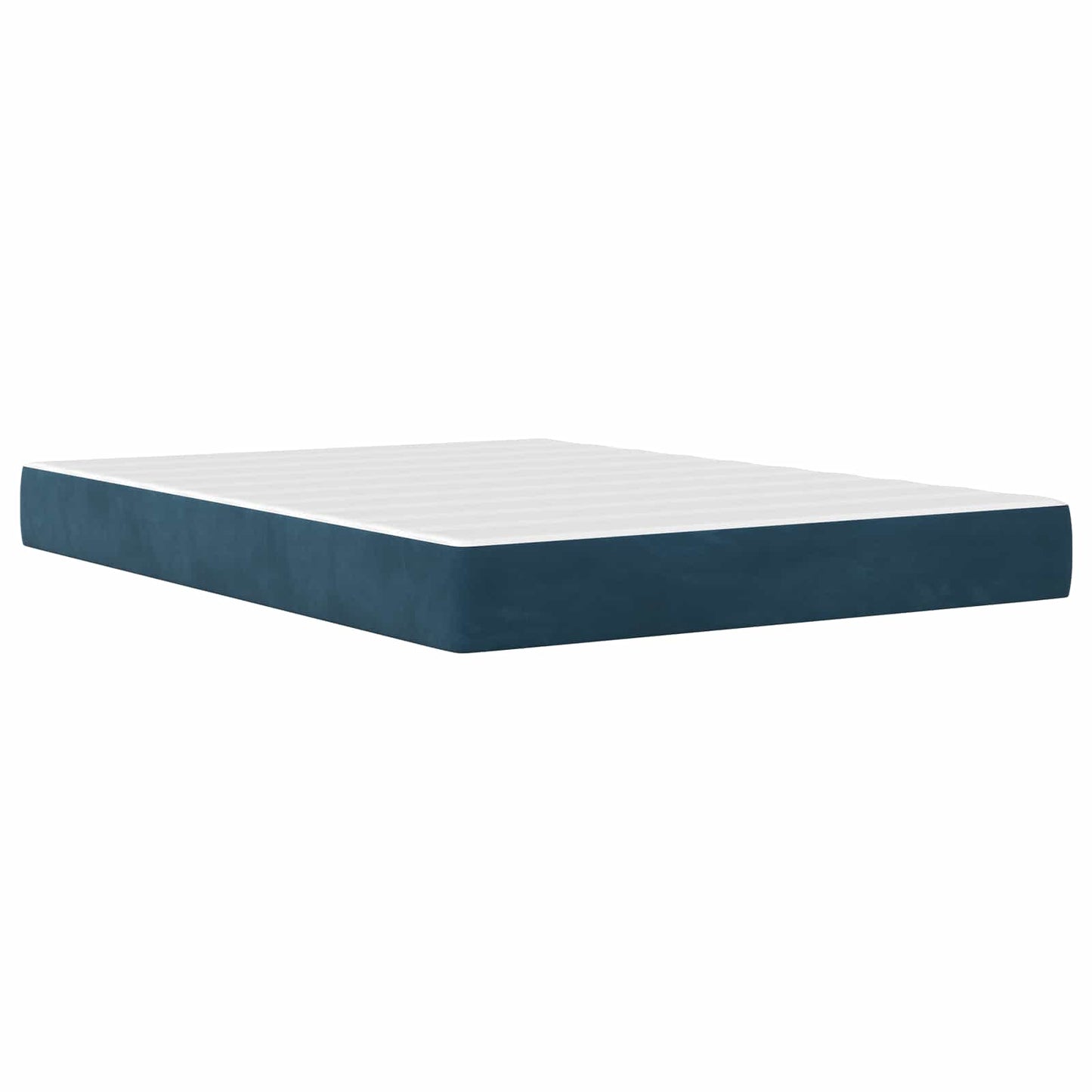 Cadru de pat cu saltea cu saltea albastru 180 x 200 cm Catifea