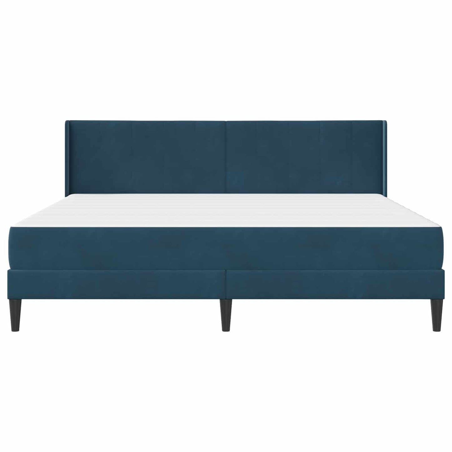 Cadru de pat cu saltea albastru 180 x 200 cm Catifea