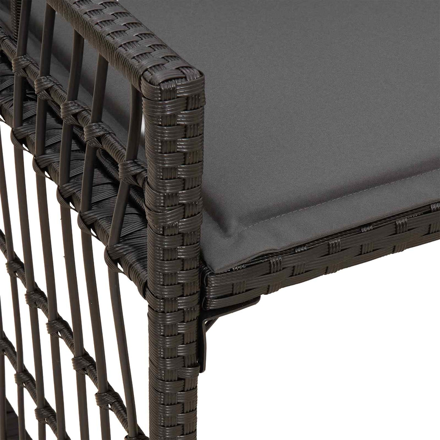 Bancă de exterior Simplu Negru și Gri închis 116 x 55 x 82 cm