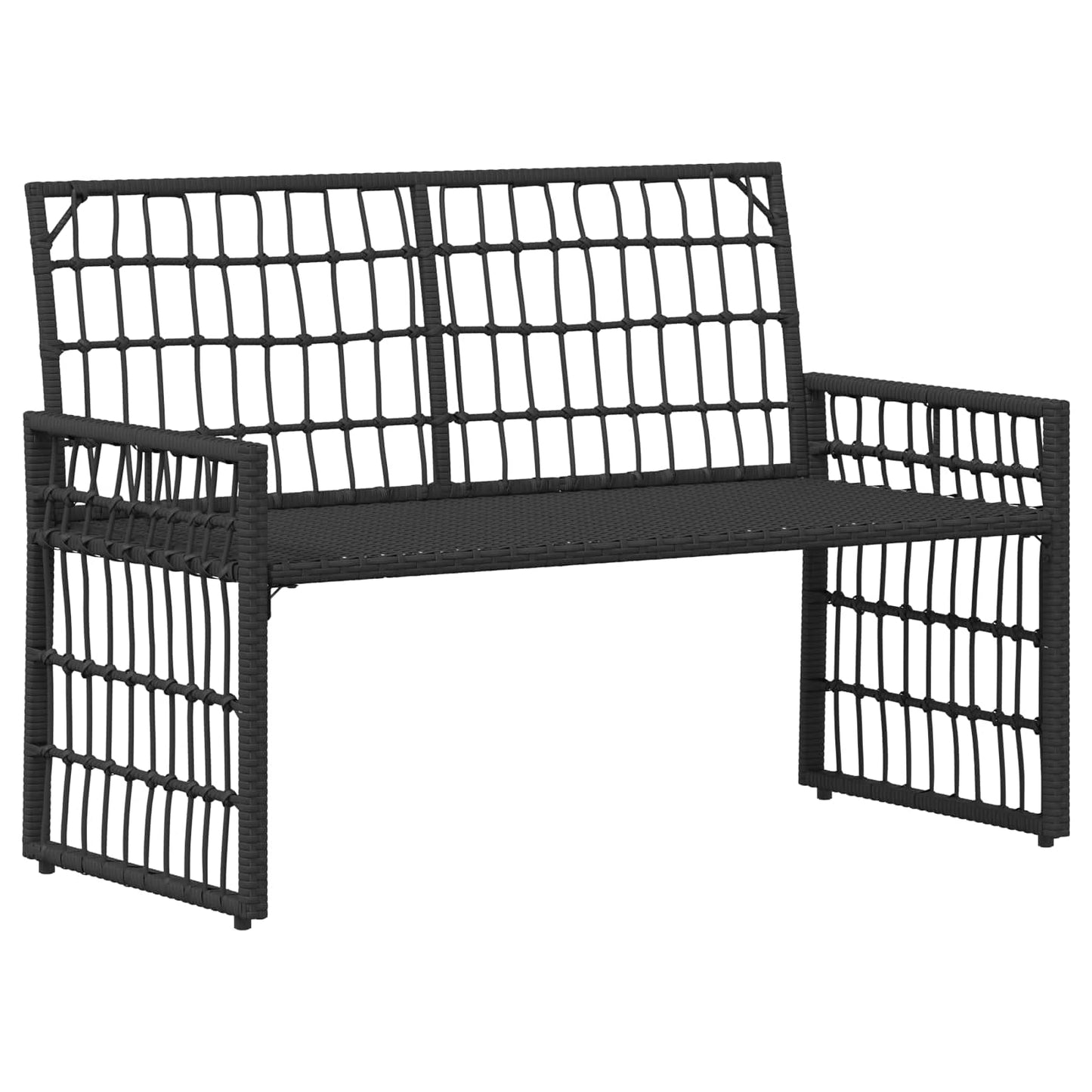 Bancă de exterior Simplu Negru și Gri închis 116 x 55 x 82 cm