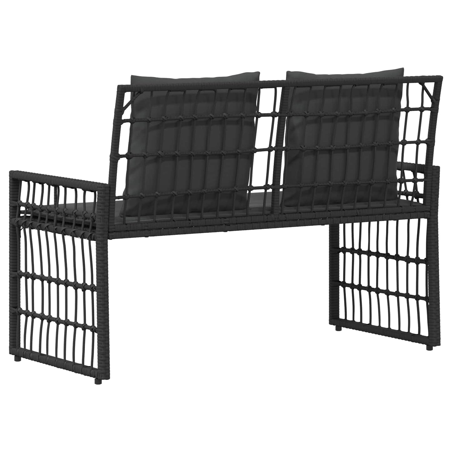 Bancă de exterior Simplu Negru și Gri închis 116 x 55 x 82 cm