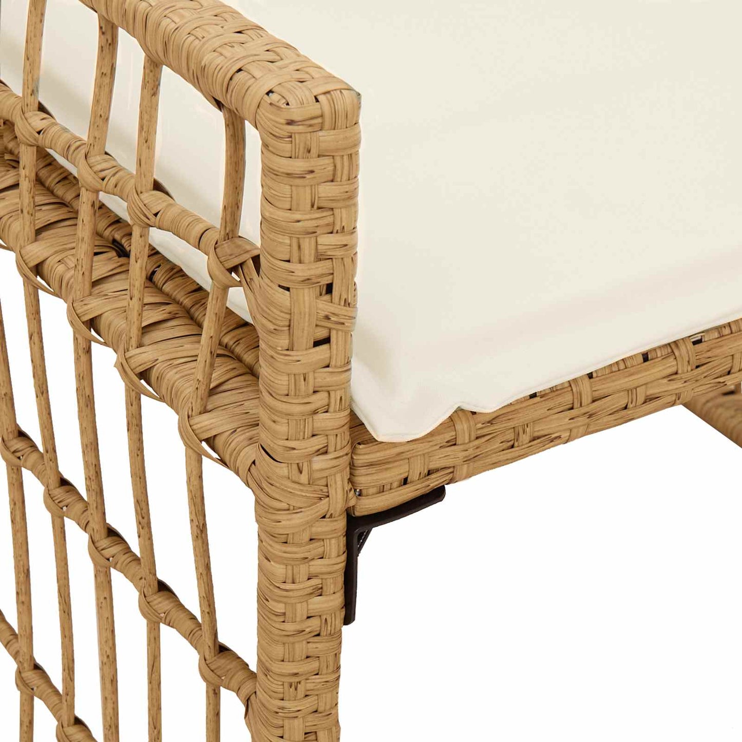 Bancă de exterior Simplu Natural și Crem 116 x 55 x 82 cm