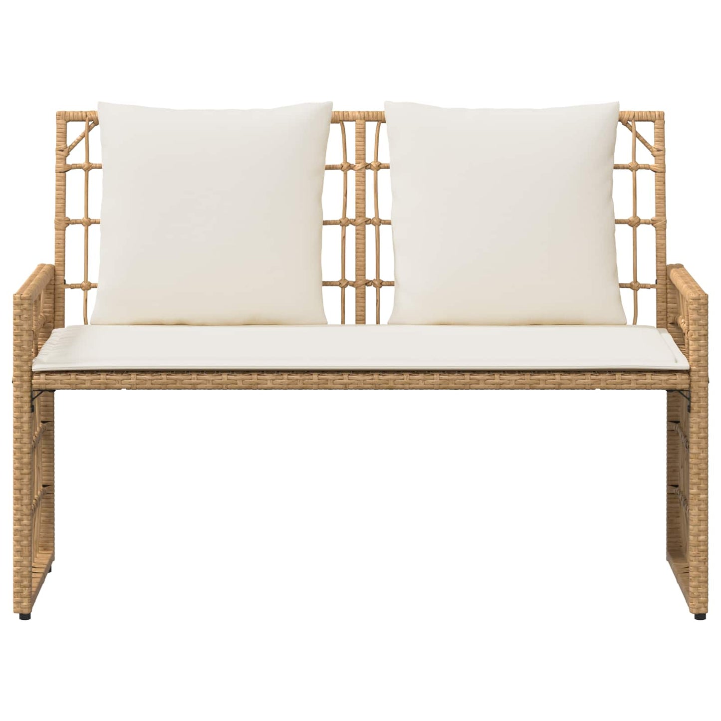 Bancă de exterior Simplu Natural și Crem 116 x 55 x 82 cm