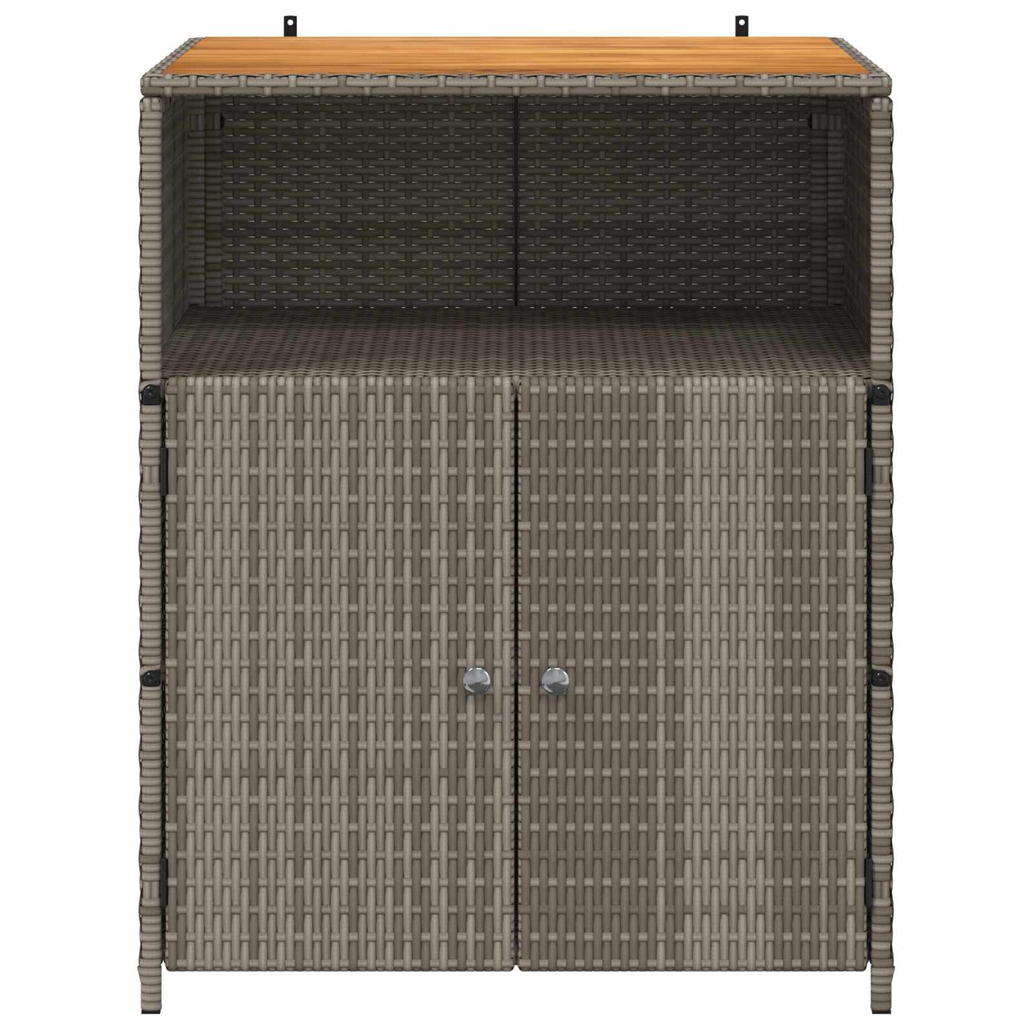 Dulap cu raft Gri 70 x 50 x 87 cm Poliester și Rattan Roly