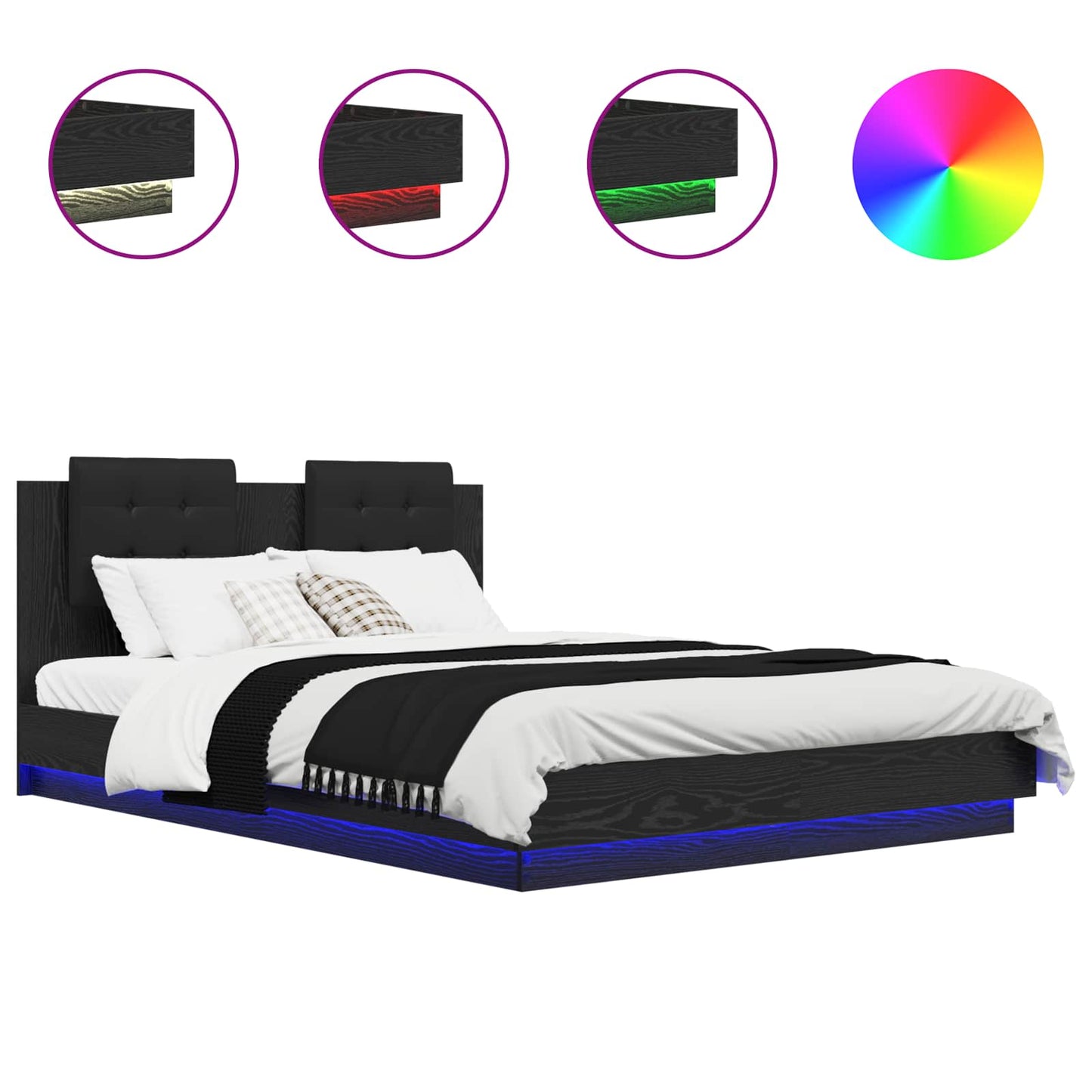 Cadru de Pat cu Tăblie Lemn Vechi 140 x 200 cm Lemn compozit