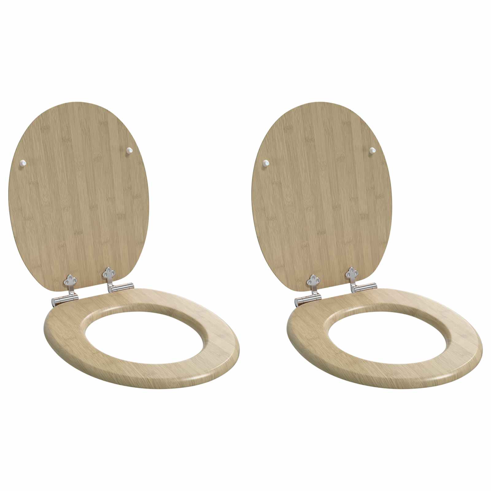 Capac de toaletă cu închidere lentă 2 pcs 44 x 38 cm Placă MDF