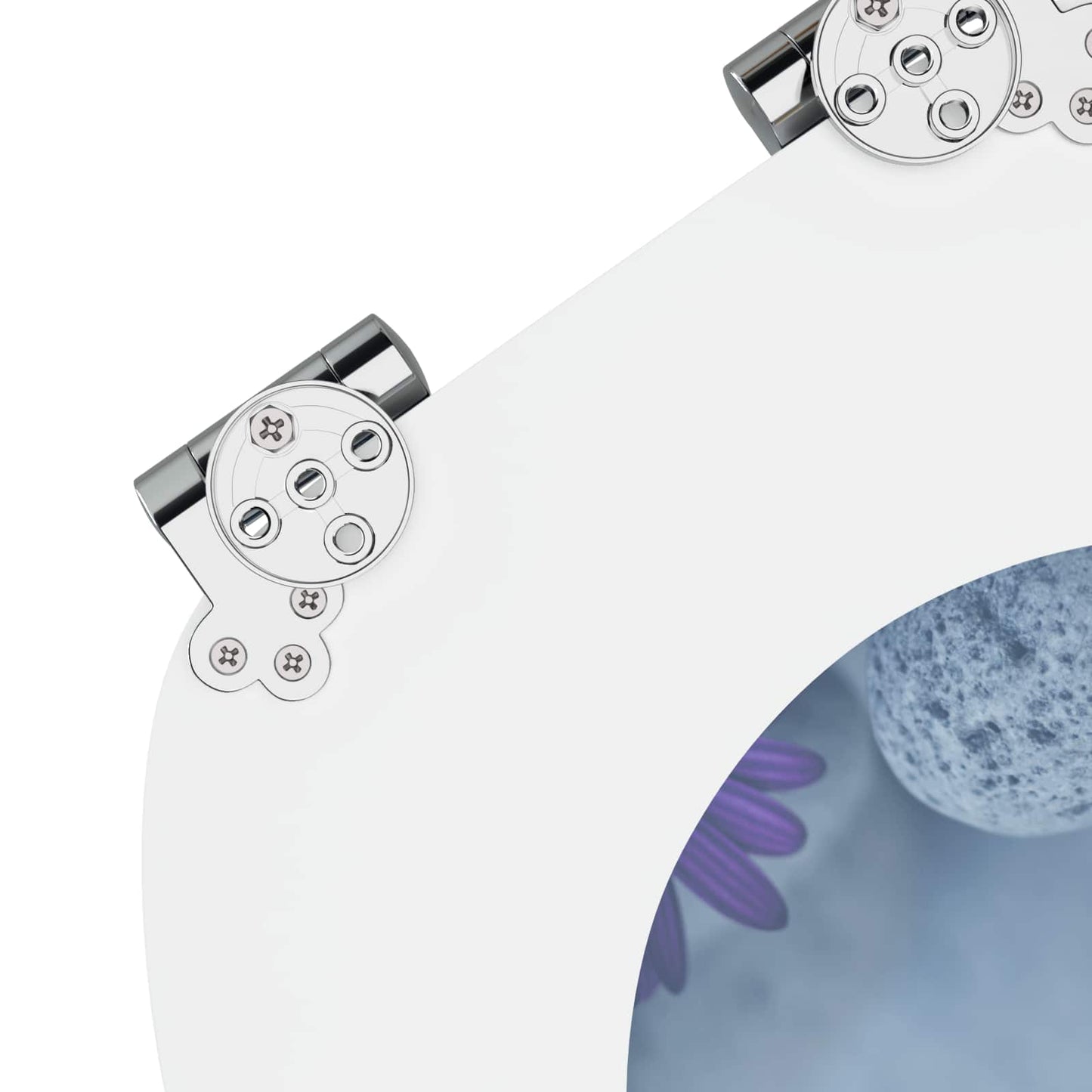 Capac de toaletă cu închidere lentă 2 pcs Gri 44 x 38 cm