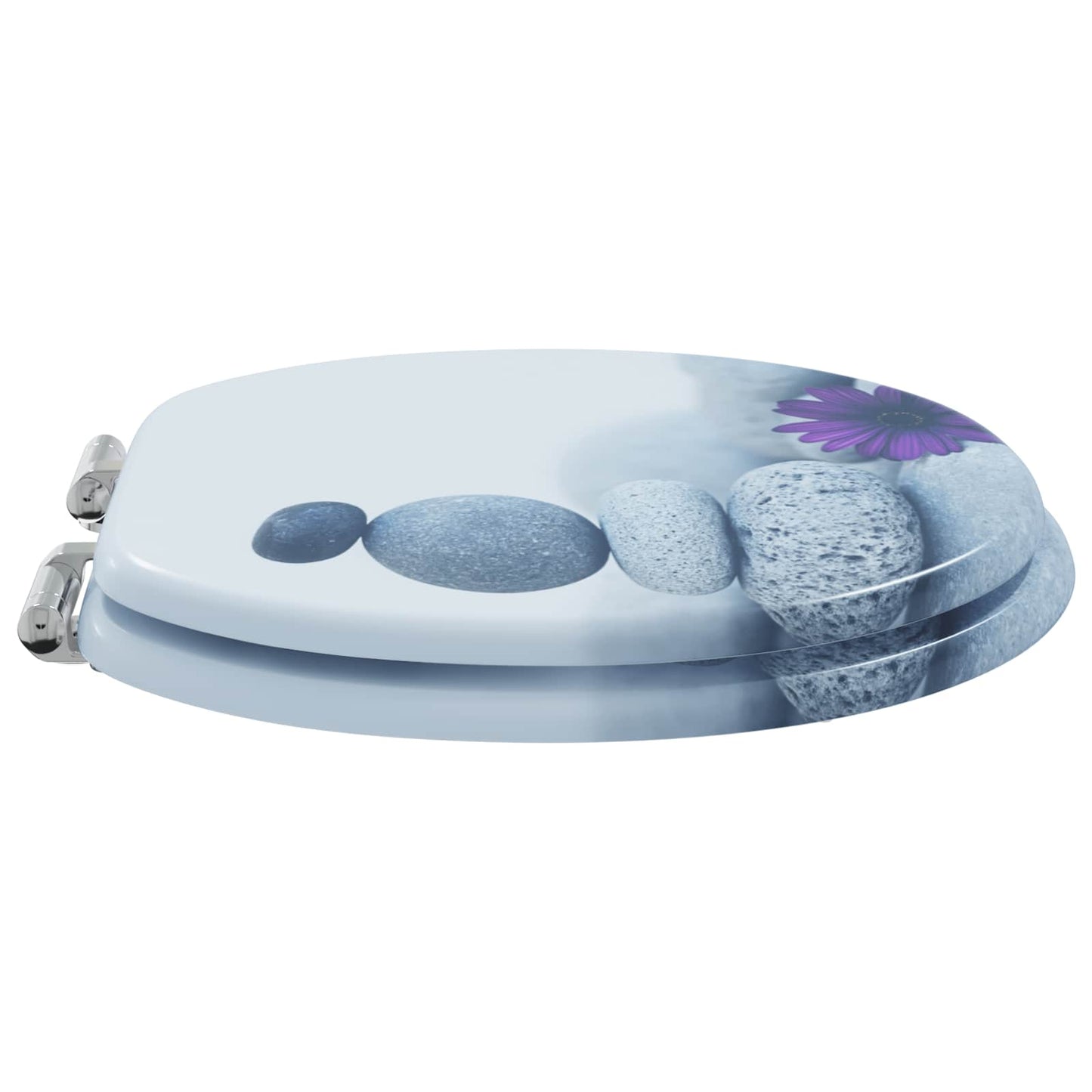 Capac de toaletă cu închidere lentă 2 pcs Gri 44 x 38 cm