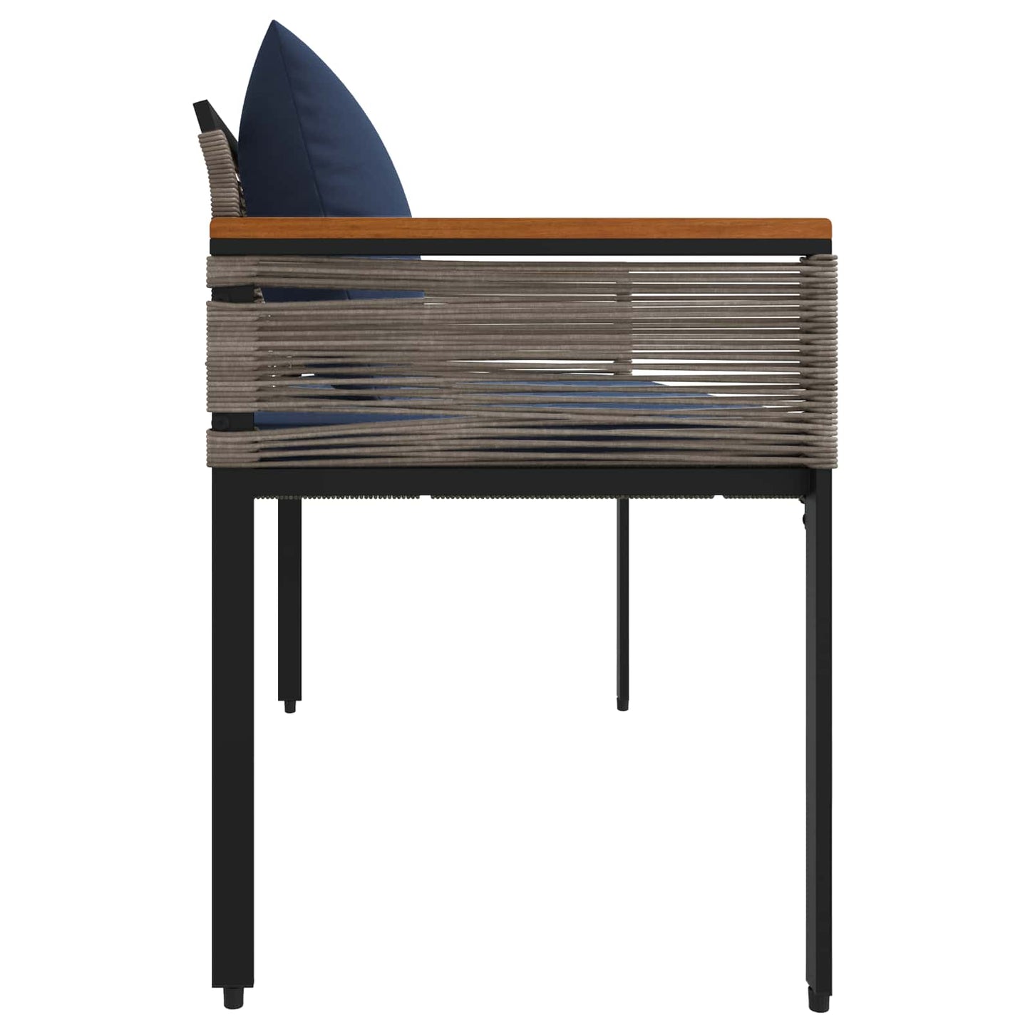 Bancă de exterior Gri și albastru marin 117 x 54 x 74.5 cm