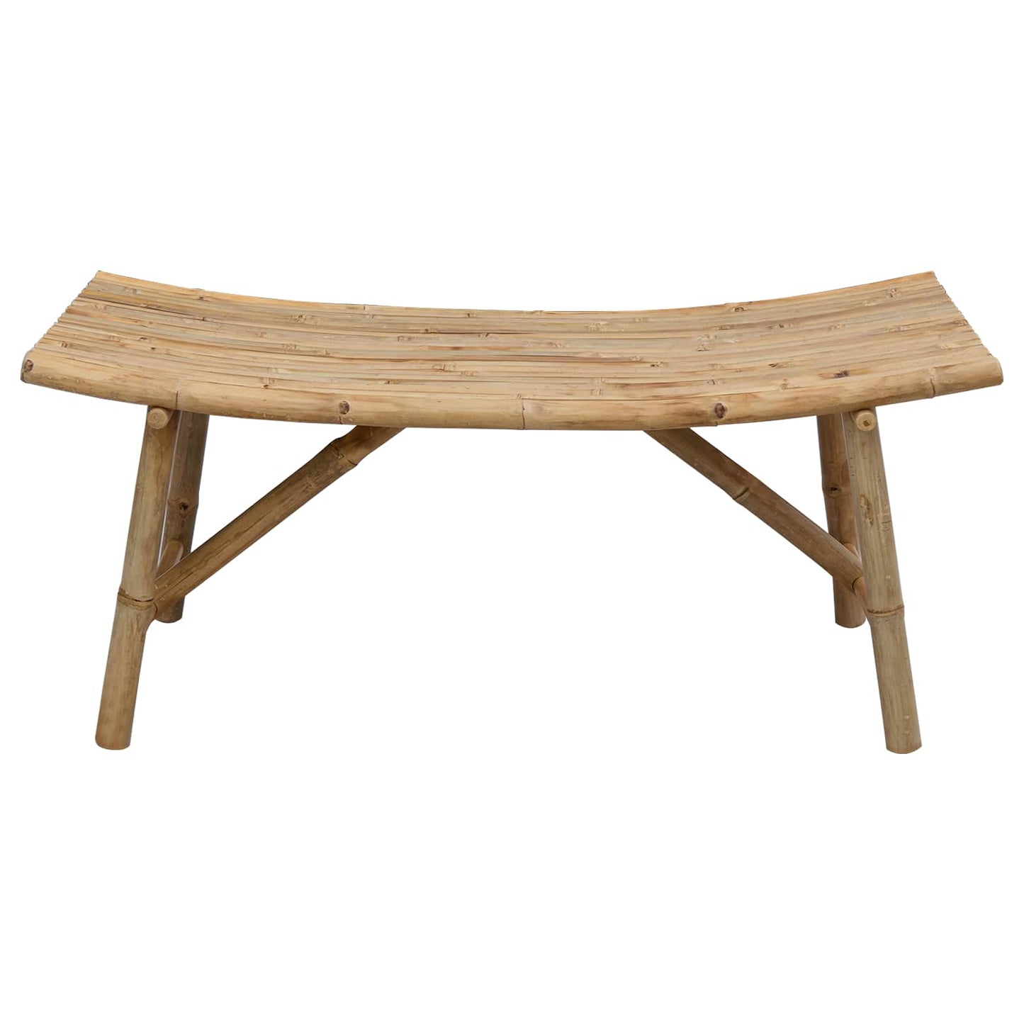 Bancă de grădină natural 110 x 45 x 50 cm Bambus