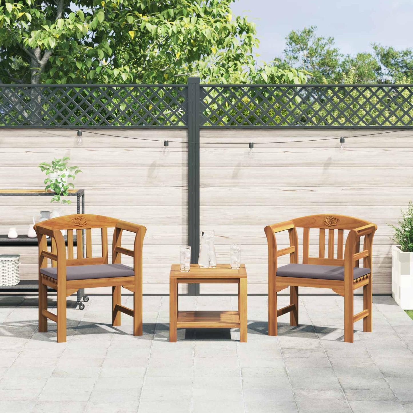 bancă cu pernă Finisaj cu ulei natural 68,5 x 46 x 82,5 cm