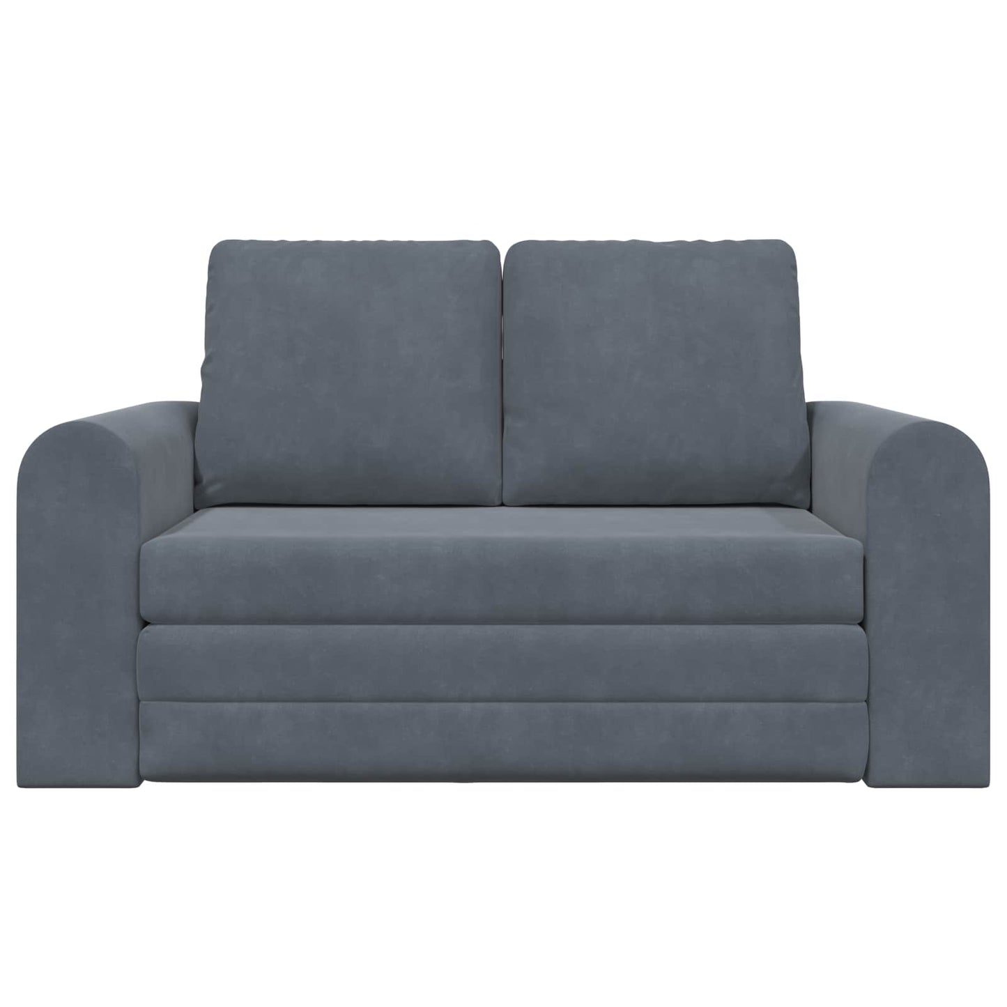 Canapea Pliantă cu Pat Gri închis 148 x 71 x 83 cm Catifea