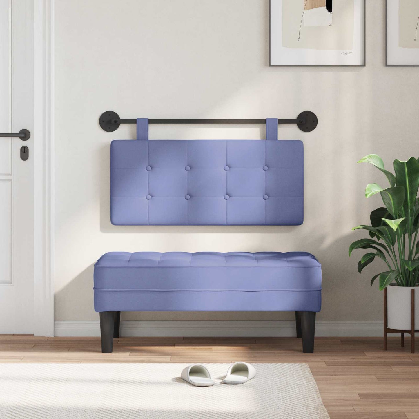 Cap de pat suspendat Pe perete țesătură