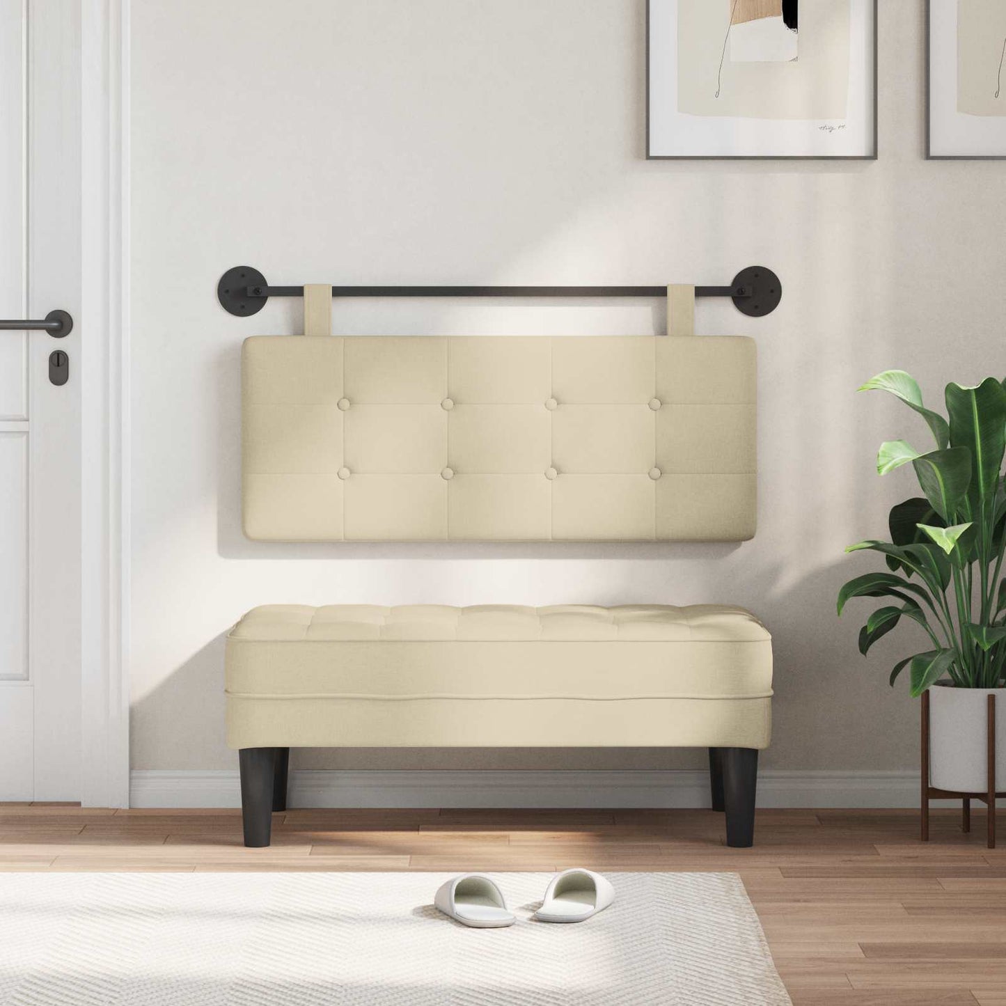 Cap de pat suspendat Pe perete țesătură