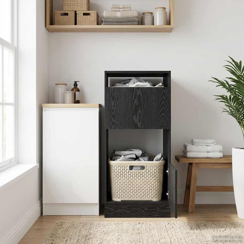 Dulap de rufe Stejar Negru 50 x 68 x 102 cm Lemn compozit