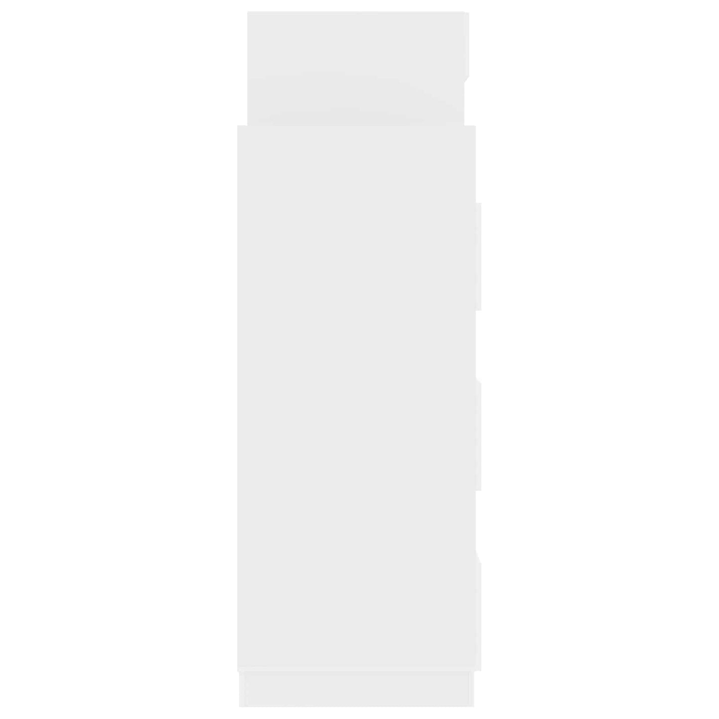 Set dulap de rufe cu depozitare 2 pcs Alb Lemn prelucrat