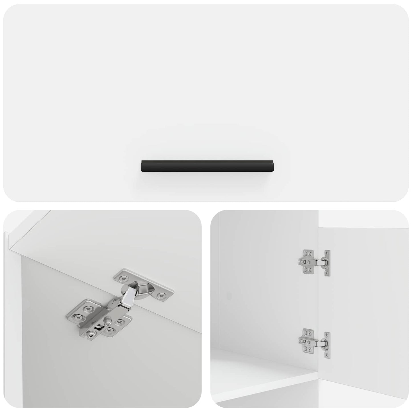 Set dulap de rufe cu depozitare 2 pcs Alb Lemn prelucrat