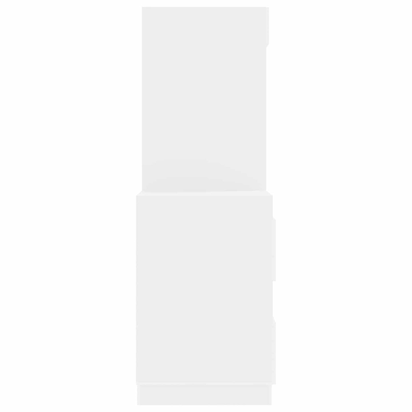 Set dulap de rufe cu depozitare 2 pcs Alb Lemn prelucrat