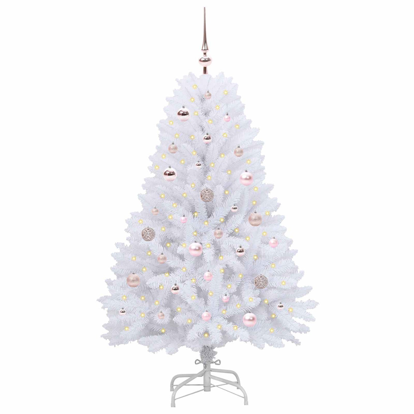 Brad de Crăciun artificial cu ramuri articulare Alb 150 cm