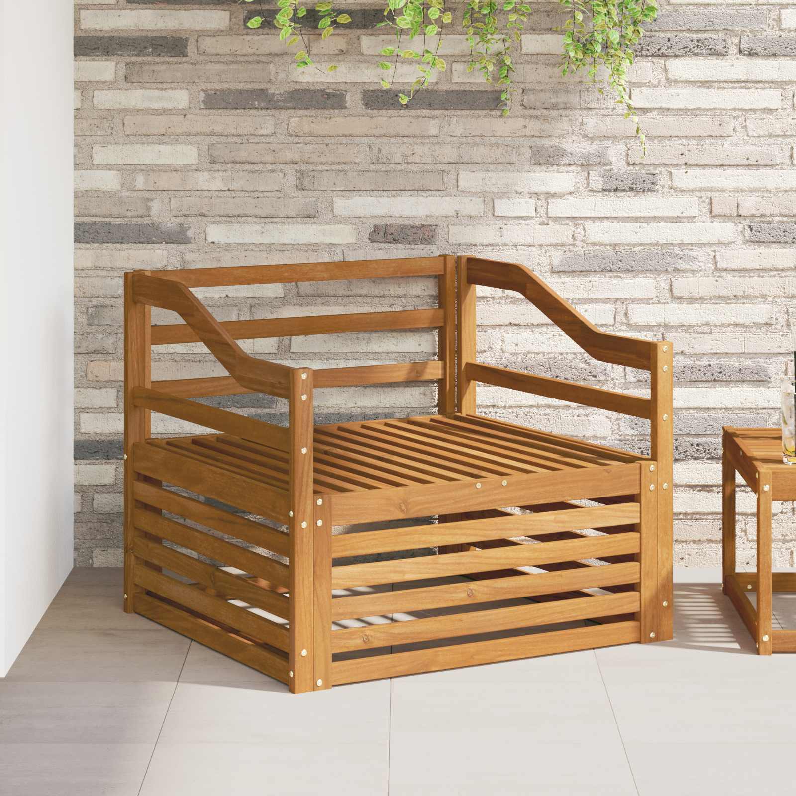 Set de canapele de exterior Lemn Solid de Acacia natural