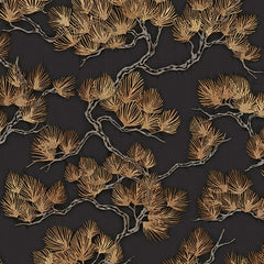 DUTCH WALLCOVERINGS Tapet, negru și auriu, model pin