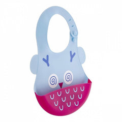 Baveta BabyJem din silicon Soft Baby Bib (Culoare: Bleu)