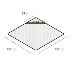 Prosop nou nascut Skiddou Skumi, 100% bumbac, cu gluga cu urechiuse, Roz, 100x100cm