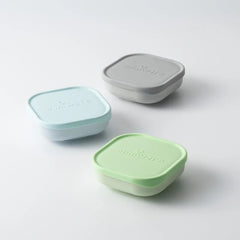 Set 3 boluri pentru hrana bebelusi Miniware Snack Bowl, 100% din materiale naturale biodegradabile, Aqua+Grey+Keylime