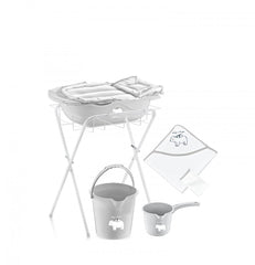 Set cadita de baie complet pentru bebelusi cu 6 piese, BabyJem (Culoare: Roz)