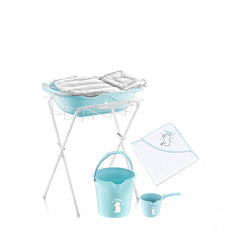 Set cadita de baie complet pentru bebelusi cu 6 piese, BabyJem (Culoare: Roz)