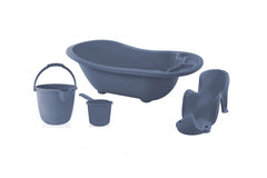 Set cadita de baie pentru bebelusi cu 4 piese, BabyJem (Culoare: Maro)