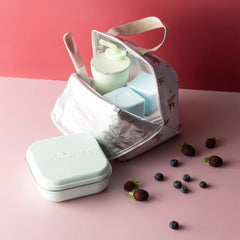 Set geanta termoizolanta Mealtote cu cutie Grow bento, Miniware Ready Go! Bento, 4 piese, Golden Swallow