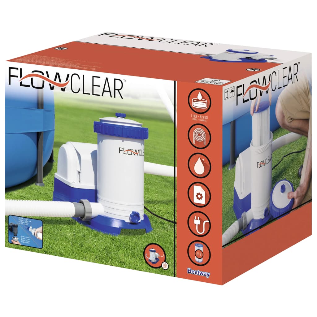 Bestway Pompă de filtrare pentru piscină Flowclear, 9463 L/h - Vendito