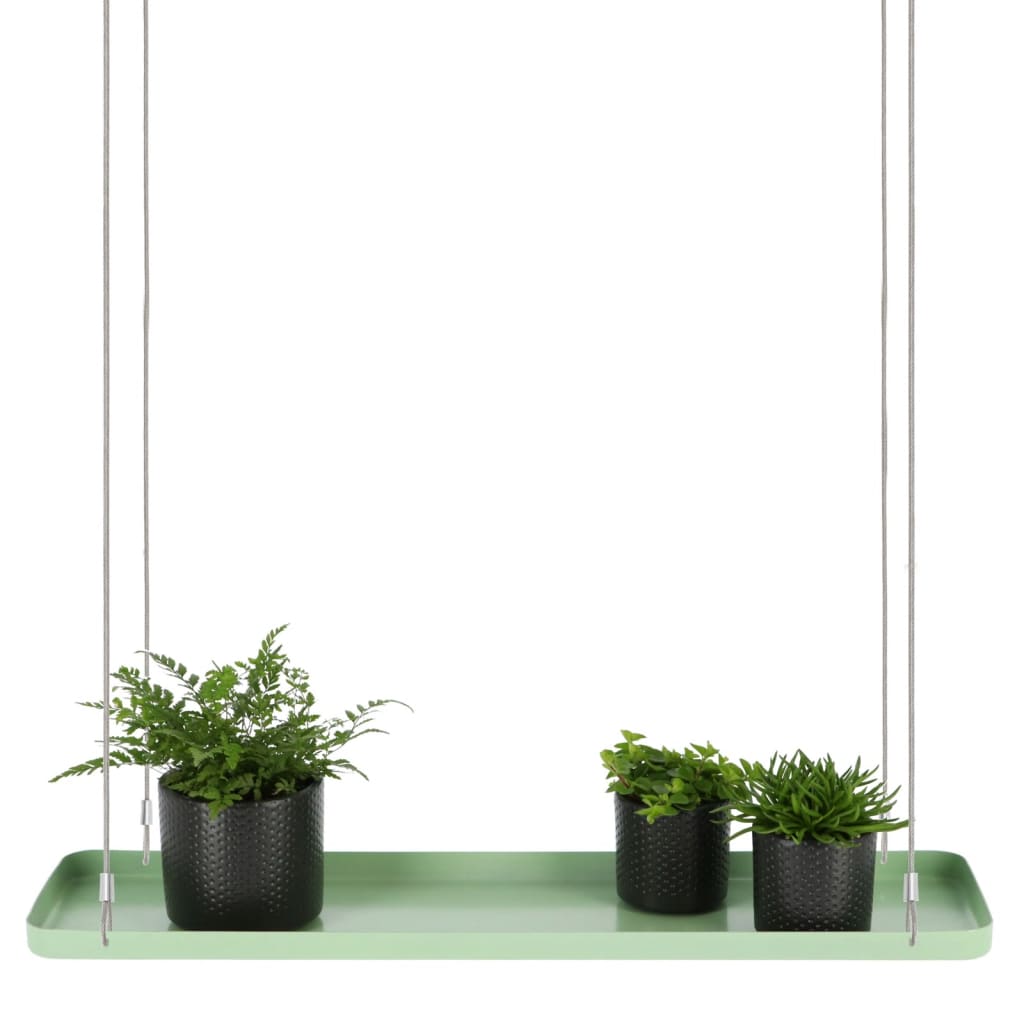 Esschert Design Tavă pentru plante suspendată verde dreptunghiulară, L - Vendito